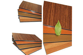 Panel compuesto de aluminio con acabado en estilo madera